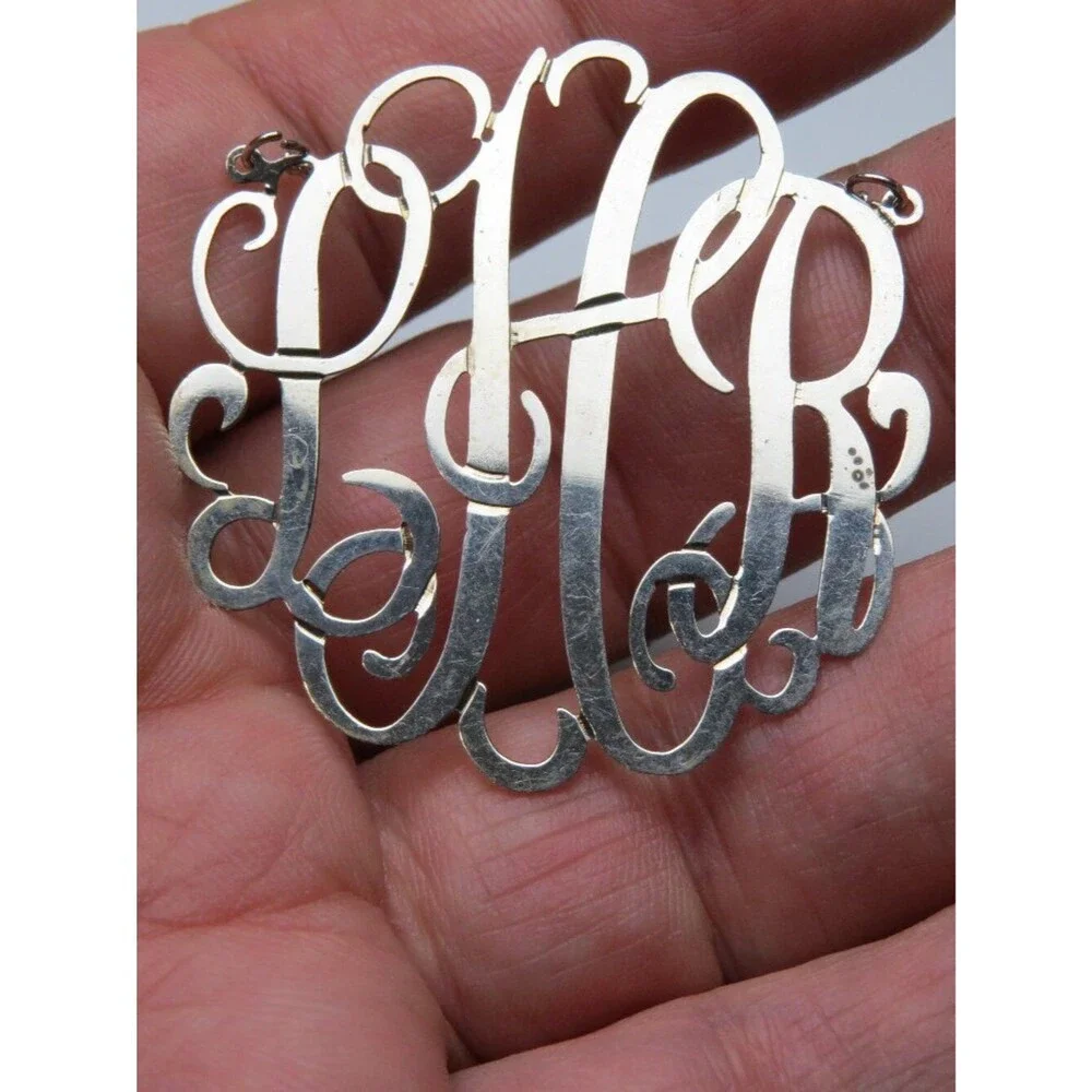 14k Initials L-H-R Nameplate